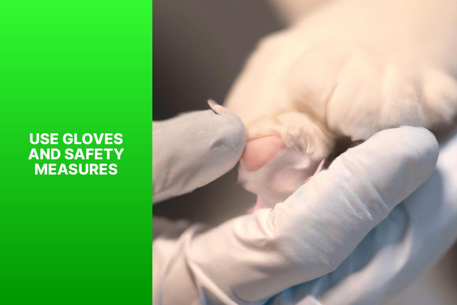 Use gloves and safety measures - how to clean a cat wound 