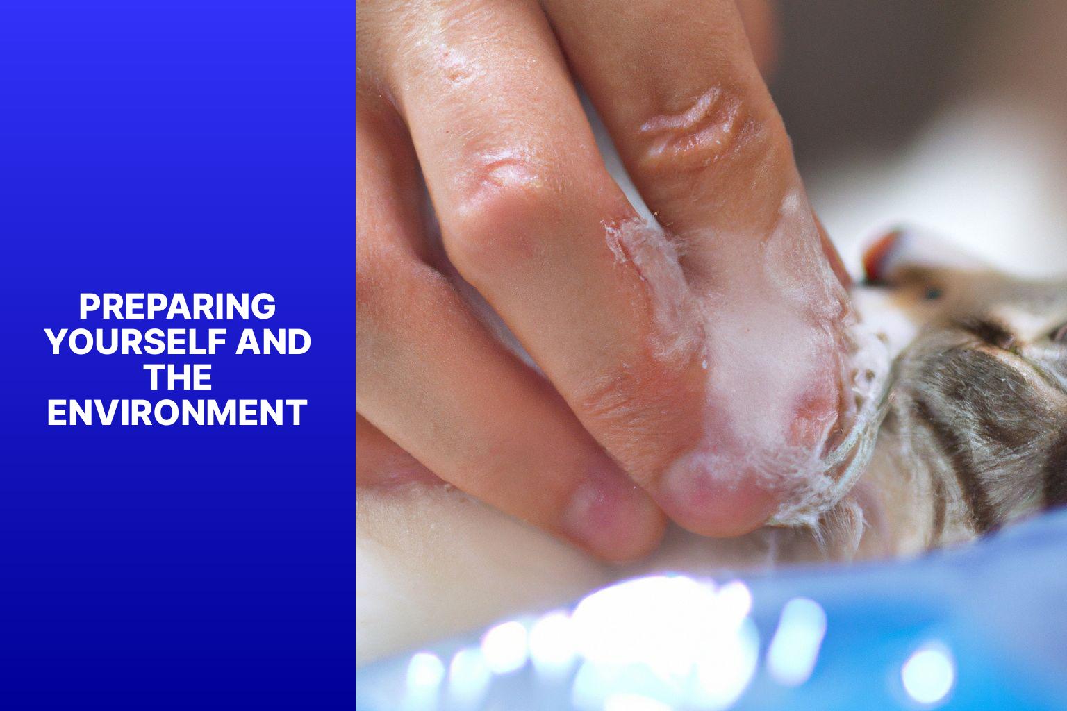 Preparing Yourself and the Environment - how to clean a cat wound 