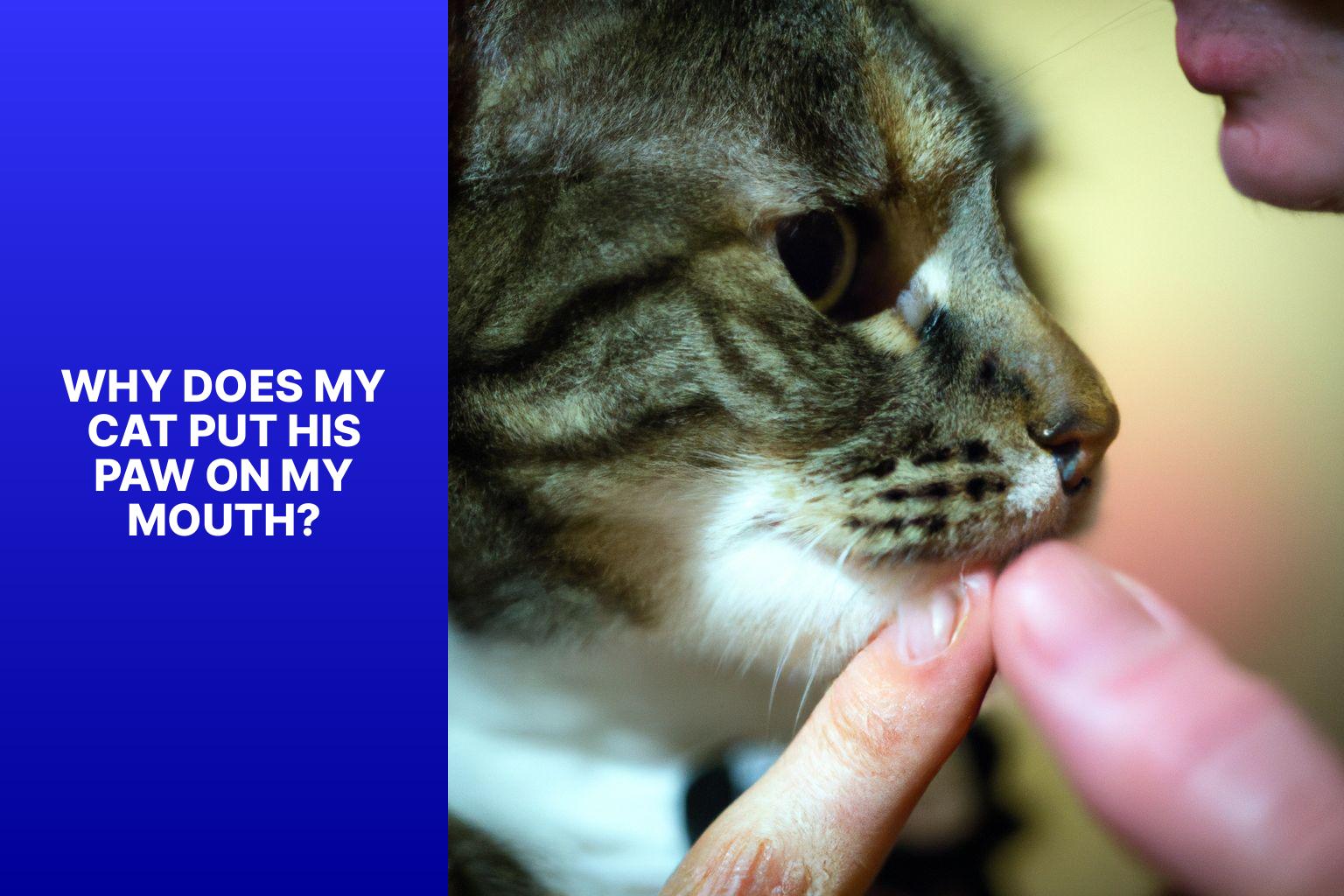 Why Does My Cat Put His Paw on My Mouth? - why does my cat put his paw on my mouth 